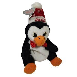 CocaCola Penguin Bean Bag Plush Stuffed Animal 1997 Vintage Holiday Winter